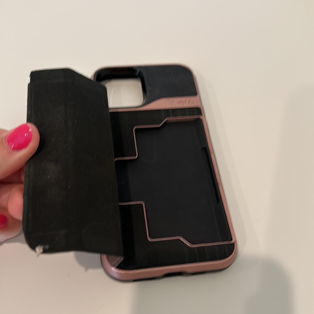 iPhone 12 Case w/ card holder - purple - Picture 2 of 6